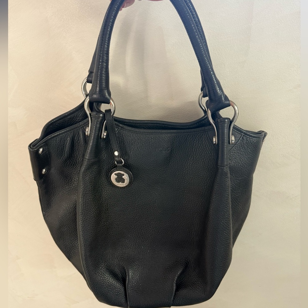 Tous Black Leather Shoulder Bag